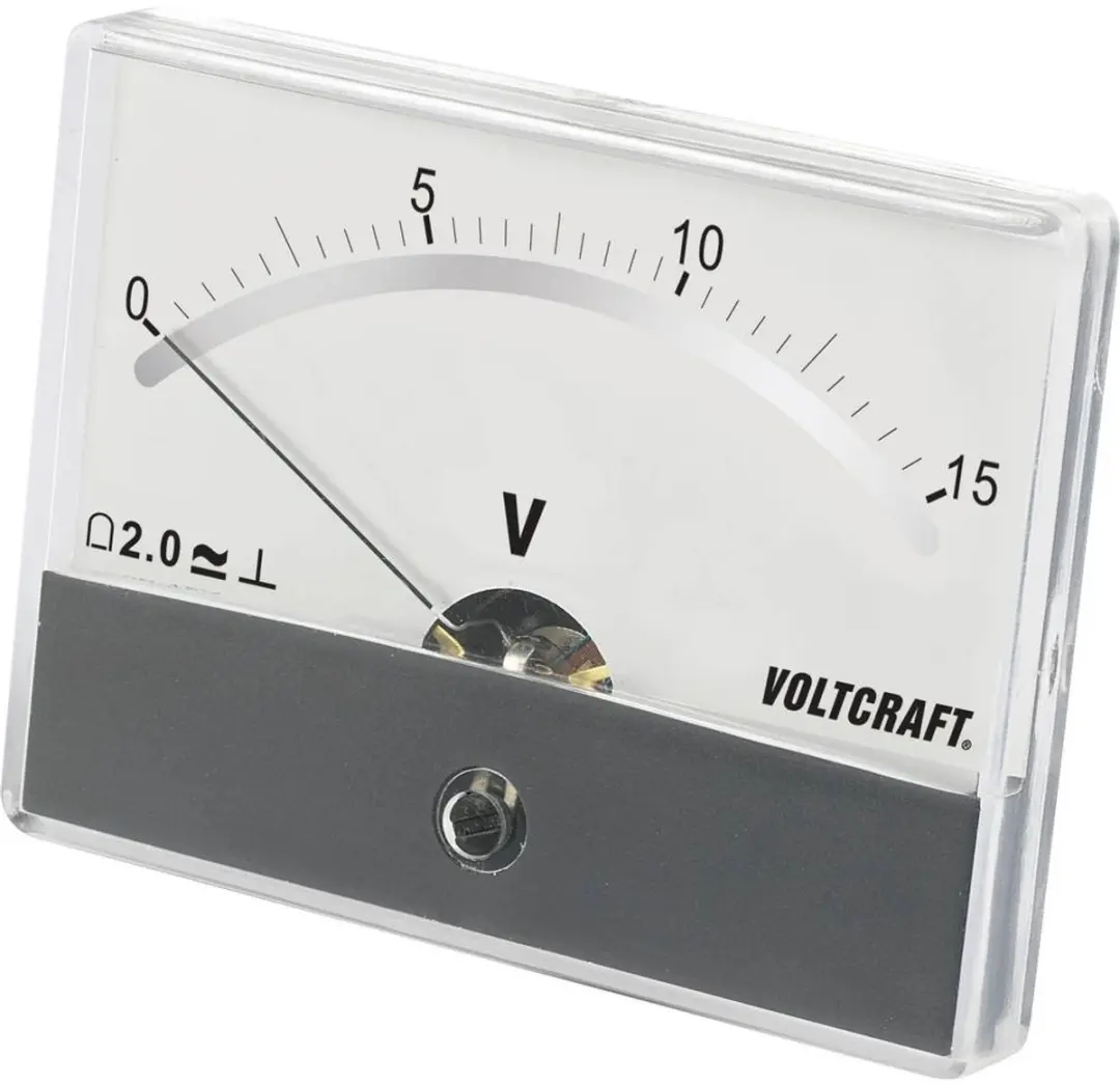 Voltcraft AM-86X65/15V/DC Inbouwmeter - Draaispoel - Zwart/Wit - afbeelding 2 van 6