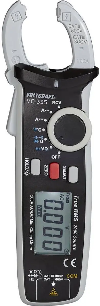 Voltcraft VC-335 Digitale Stroomtang - CAT II 600 V - afbeelding 2 van 6