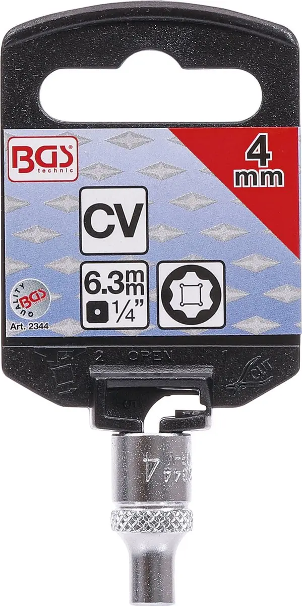 Dopsleuteldop Super Lock 1/4 4 mm