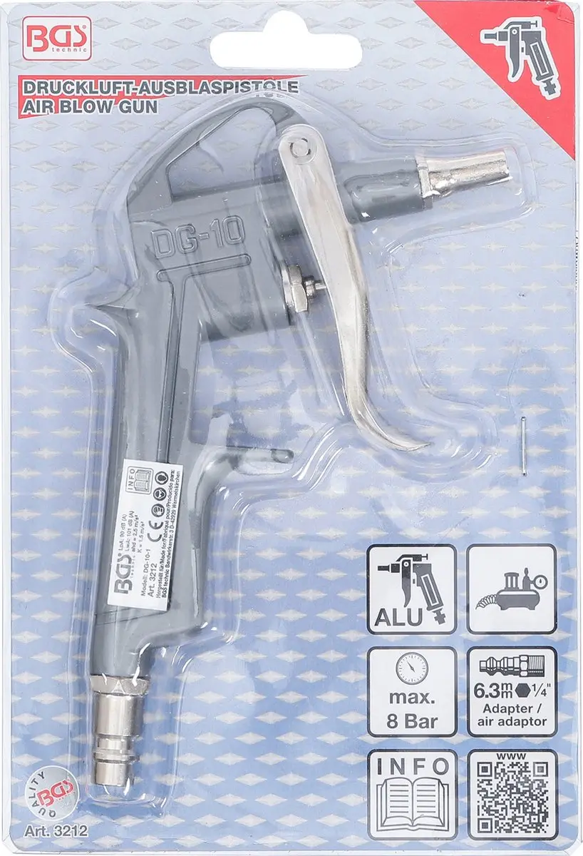 BGS technic Luchtpistool kort 3212 - Euro aansluiting - afbeelding 3 van 5