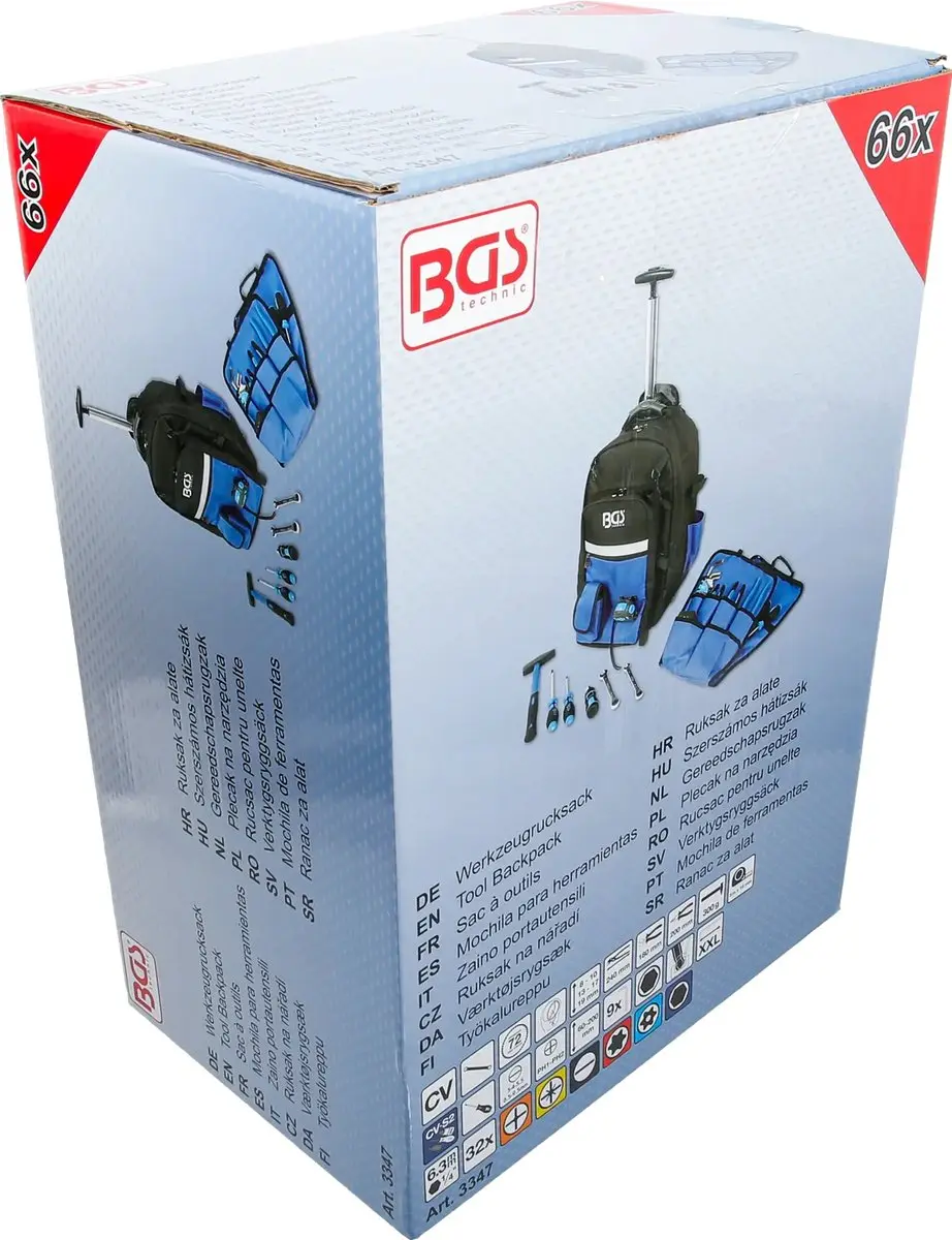 BGS technic Gereedschapsrugzak 66-delig