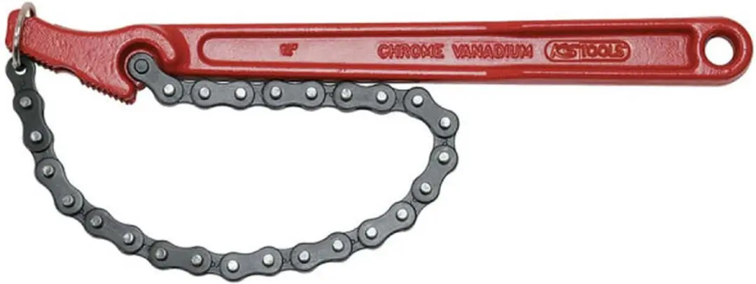 KS Tools 114.0040 Kettingsleutel - 390mm - Zwart/Rood - afbeelding 5 van 6