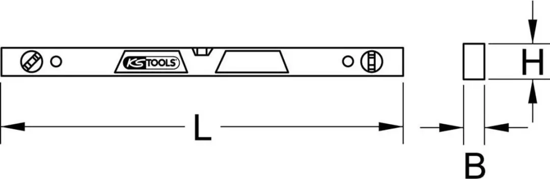 KS Tools 204.5471 Waterpas voor elektriciens - 600mm - afbeelding 2 van 2