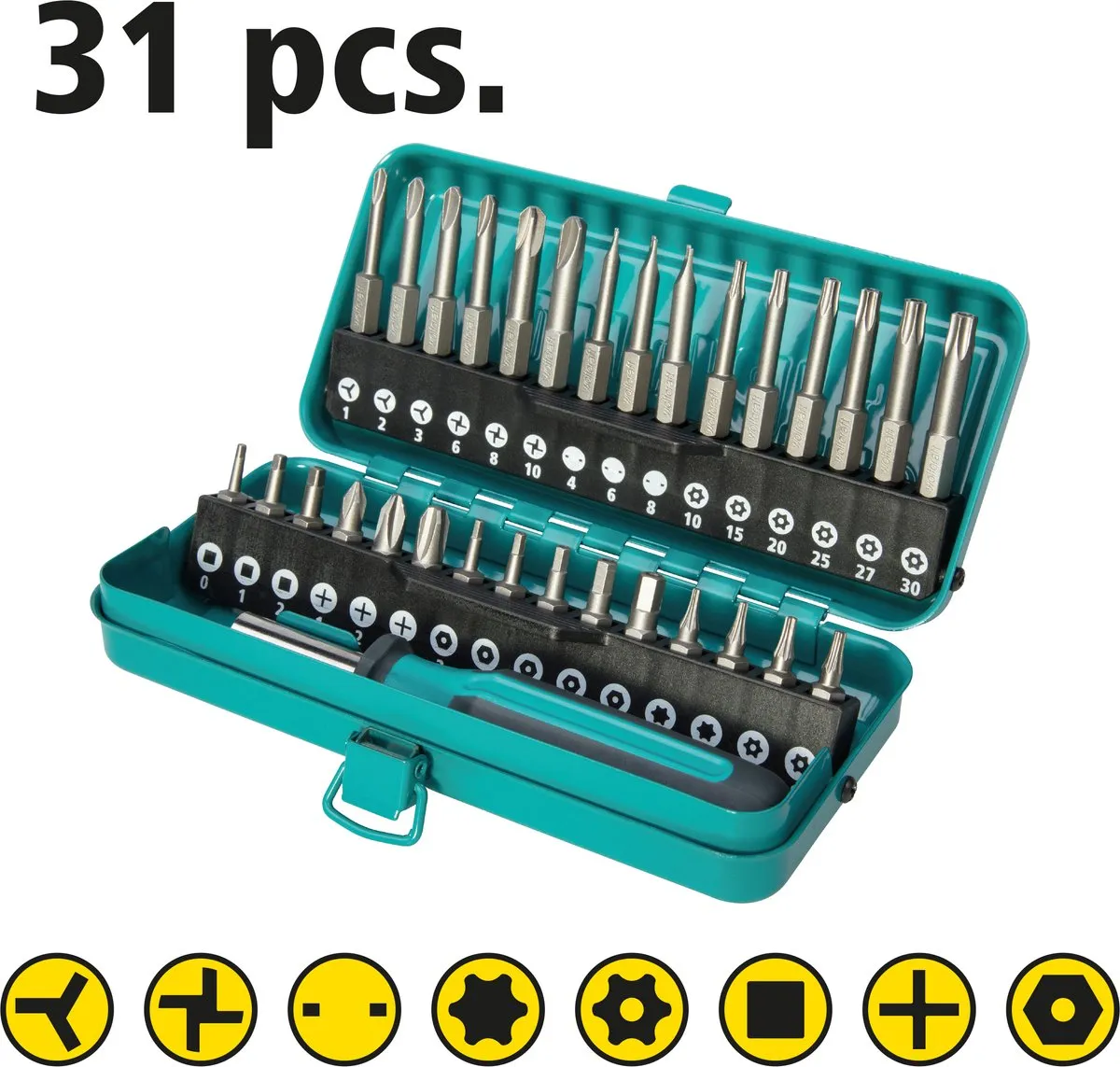 Wolfcraft Precisie Schroevendraaierset Micro Bitset 31-delig