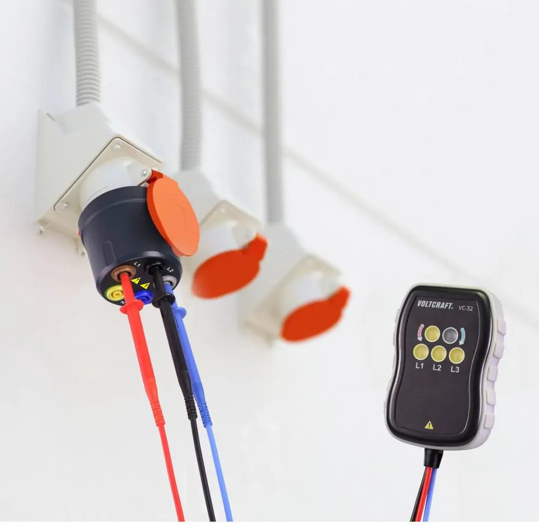 Voltcraft VMA-3L 32 Meetadapter CEE 32A - Donkergrijs/Rood - afbeelding 2 van 5