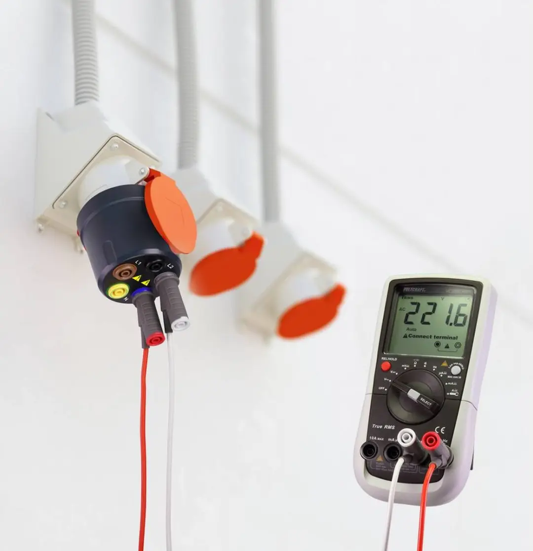 Voltcraft VMA-3L 32 Meetadapter CEE 32A - Donkergrijs/Rood - afbeelding 4 van 5