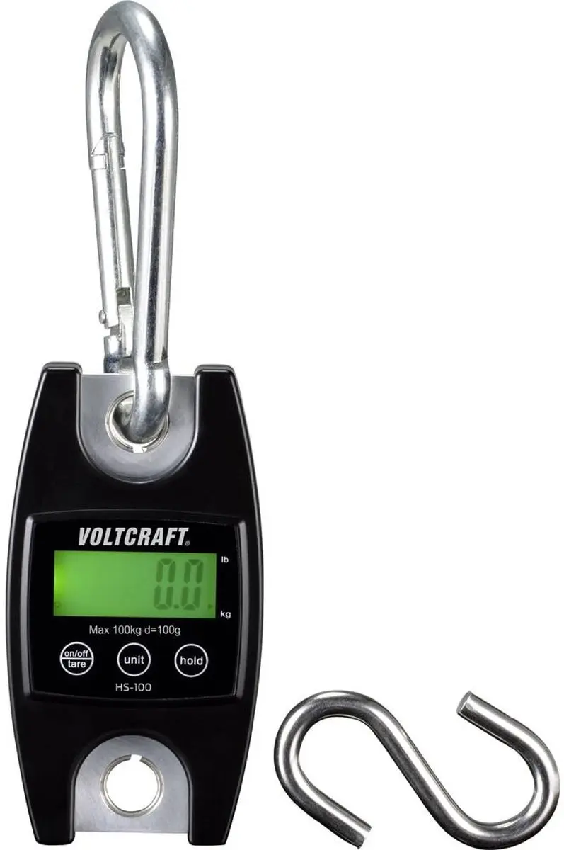 Voltcraft HS-100 Hangweegschaal - 100kg - Zwart - afbeelding 5 van 6