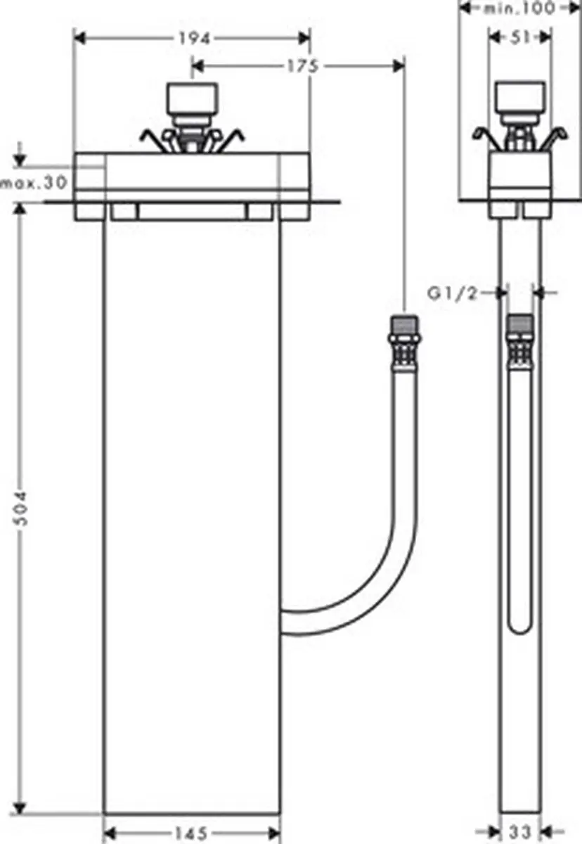 Hansgrohe sBox Basisset 13560180 - Groen - afbeelding 4 van 4