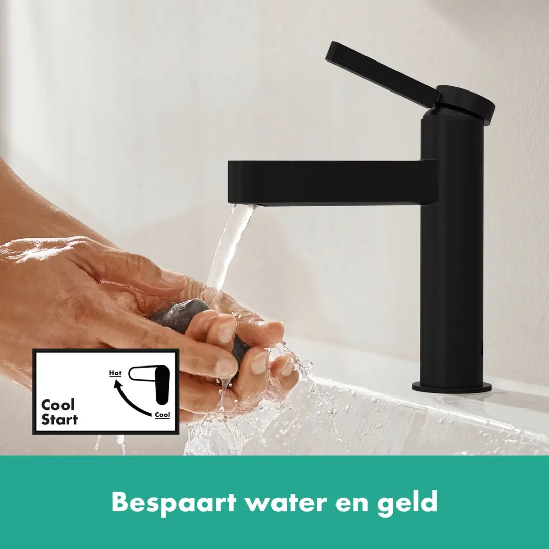 Hansgrohe Finoris 110 Wastafelmengkraan - Mat Zwart - afbeelding 4 van 6