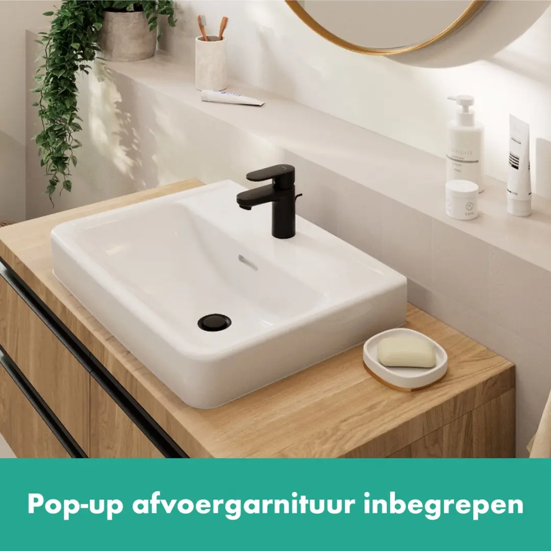 Hansgrohe Vernis Blend Wastafelmengkraan - Mat Zwart - afbeelding 3 van 6