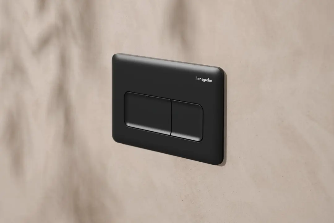 Hansgrohe IFrame Original Q Drukplaat 66001670 - Dualflush - Mat Zwart - afbeelding 6 van 6