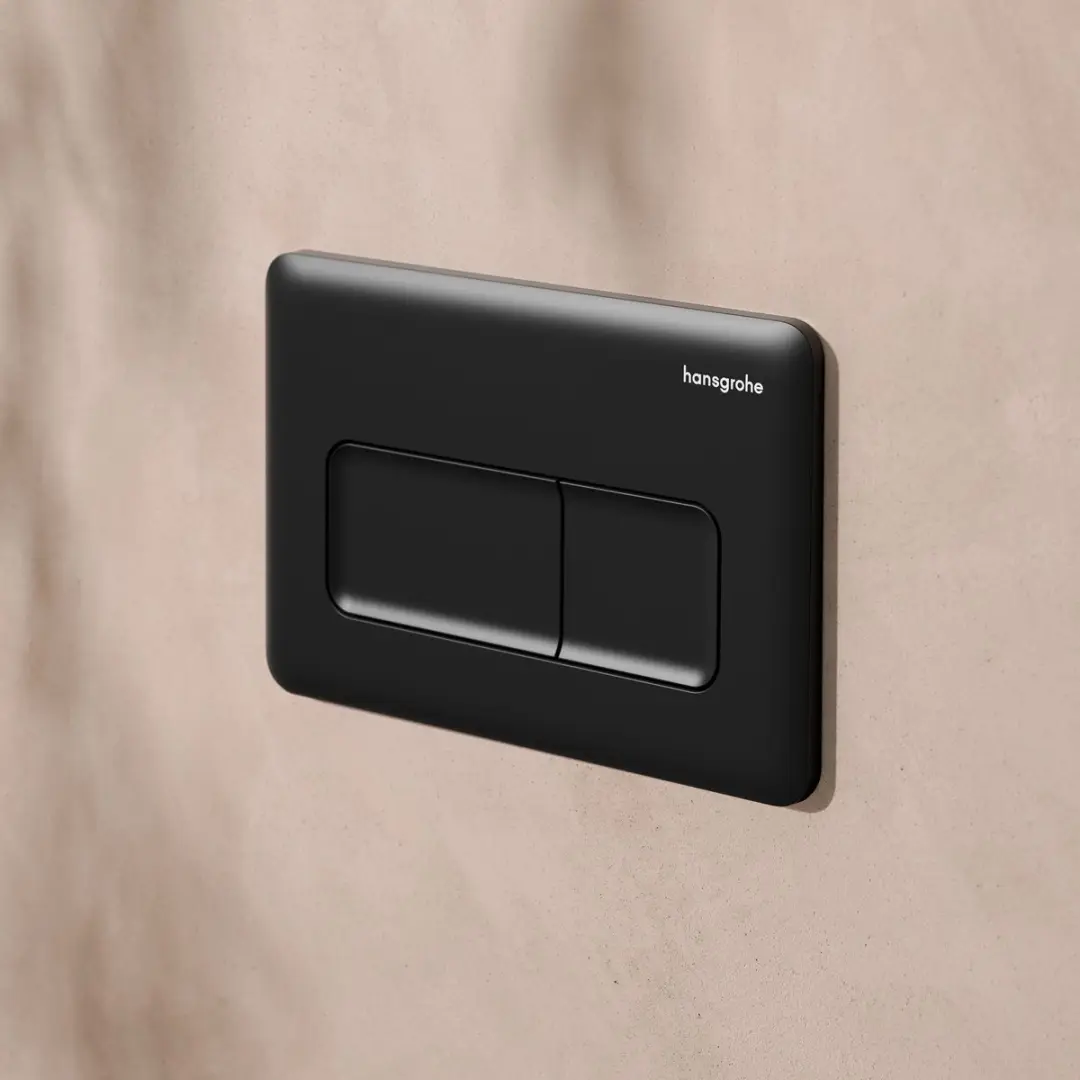 Hansgrohe IFrame Original Q Drukplaat 66001670 - Dualflush - Mat Zwart - afbeelding 4 van 6