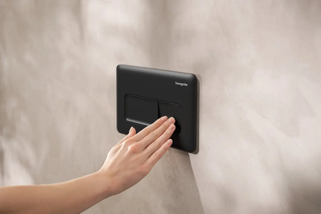 Hansgrohe IFrame Original Q Drukplaat 66001670 - Dualflush - Mat Zwart - afbeelding 3 van 6