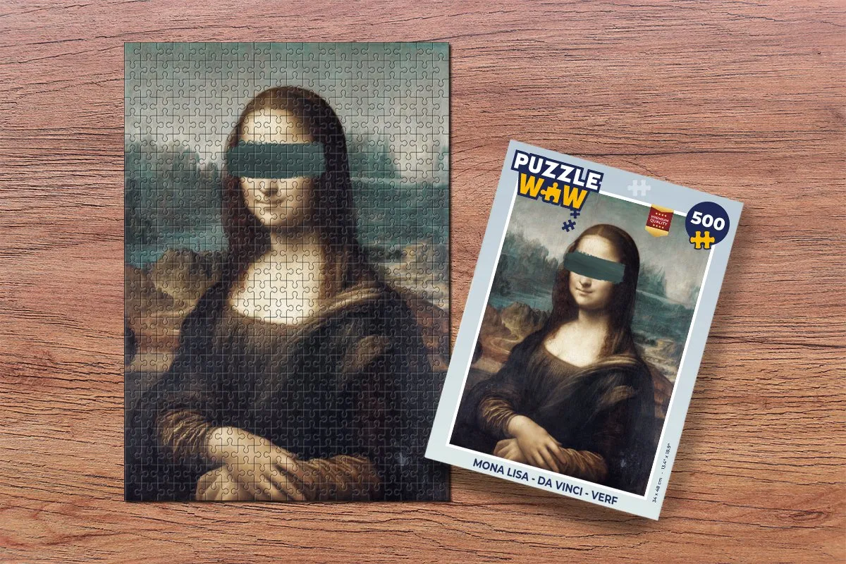 PuzzleWow Mona Lisa Legpuzzel 500 Stuks - Multicolor