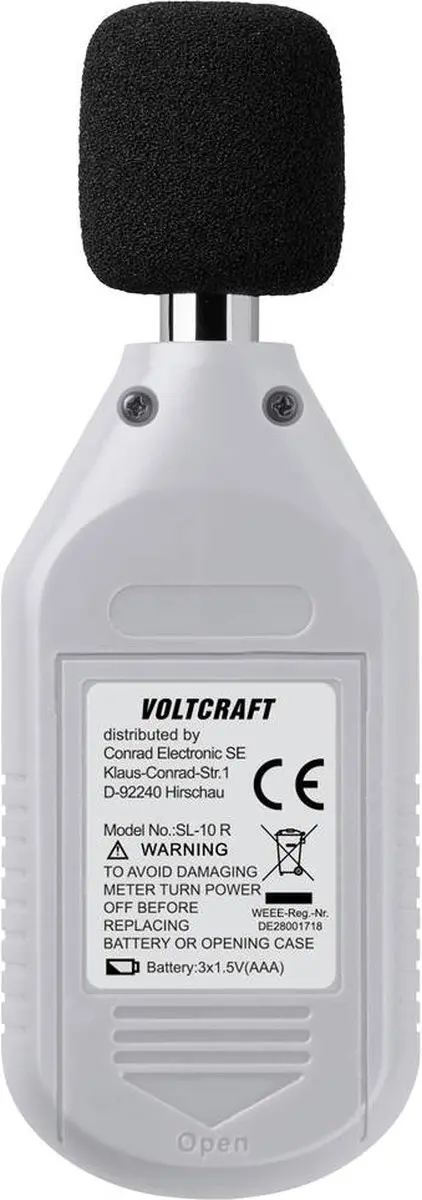 Voltcraft SL-10 R Decibelmeter - 30-130 dB - afbeelding 2 van 4