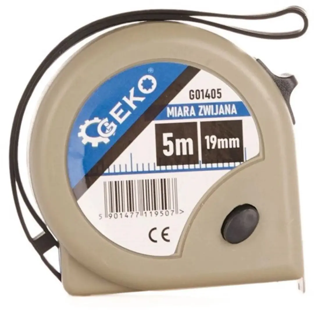 GEKO Meetlint 5 m - Stalen blad - 12 stuks - afbeelding 3 van 6