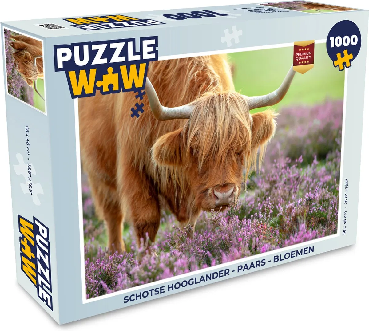 PuzzleWow Schotse Hooglander Legpuzzel 1000 Stuks