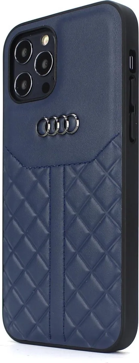 Audi Blauw Hoesje iPhone 12 Mini - Genuine Leather 8719273158784
