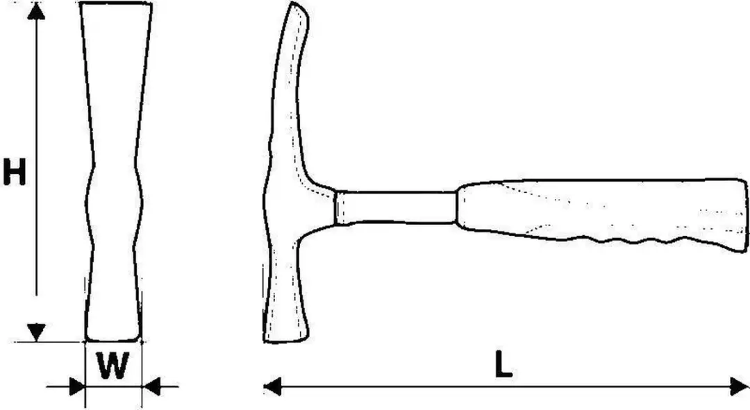 Topex Metselaarshamer 600g - Ergonomische Handgreep - afbeelding 2 van 2