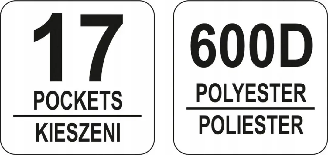 Yato YT-74372 Open Gereedschapstas - 17 Vakken - afbeelding 2 van 3