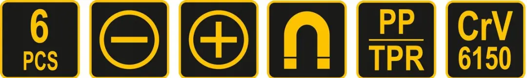 Vorel Schroevendraaierset 6-delig - Plat & Kruiskop - afbeelding 4 van 5