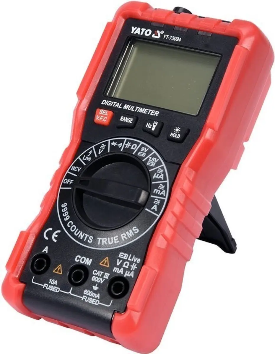 Yato YT-73094 Digitale Multimeter - 600V - Rood/Zwart - afbeelding 2 van 4