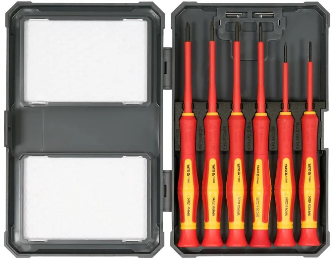 Yato YT-28283 Precisieschroevendraaierset 6 Delen - Rood - afbeelding 3 van 3