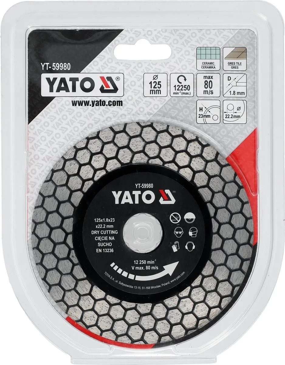 Yato YT-59980 Diamantschijf - 125mm - Gres en Graniet - afbeelding 2 van 2