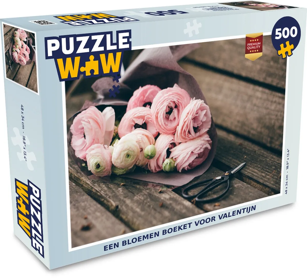PuzzleWow Valentijn Bloemenboeket Legpuzzel 500 Stuks