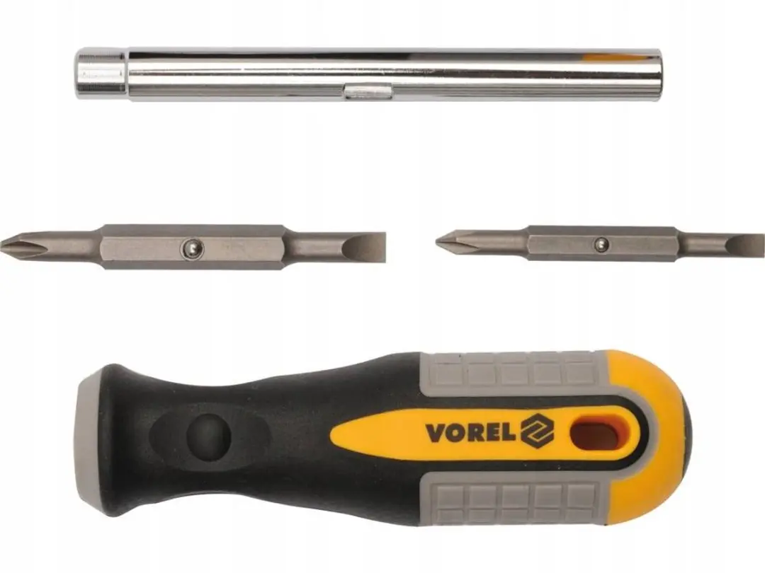 Vorel Schroevendraaier Set 6-in-1 met Wisselbits