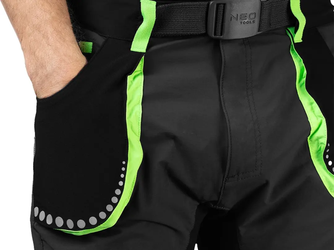 NEO TOOLS PREMIUM Serie - Korte Werkbroek - 4 Way Stretch - Zwart - Maat L - afbeelding 6 van 6