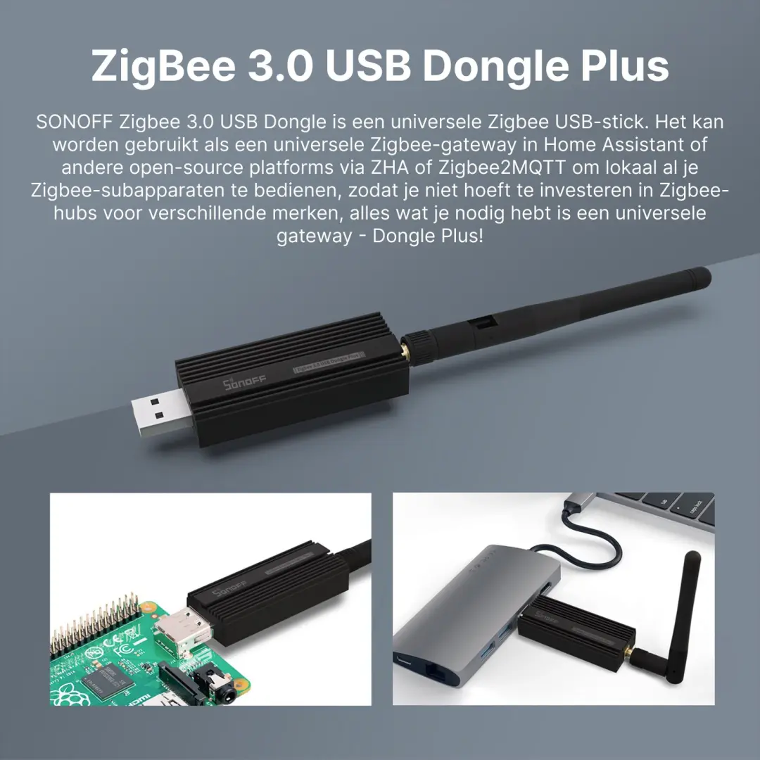 Sonoff ZBDongle-P ZigBee 3.0 USB Dongle Plus - Zwart - afbeelding 2 van 6