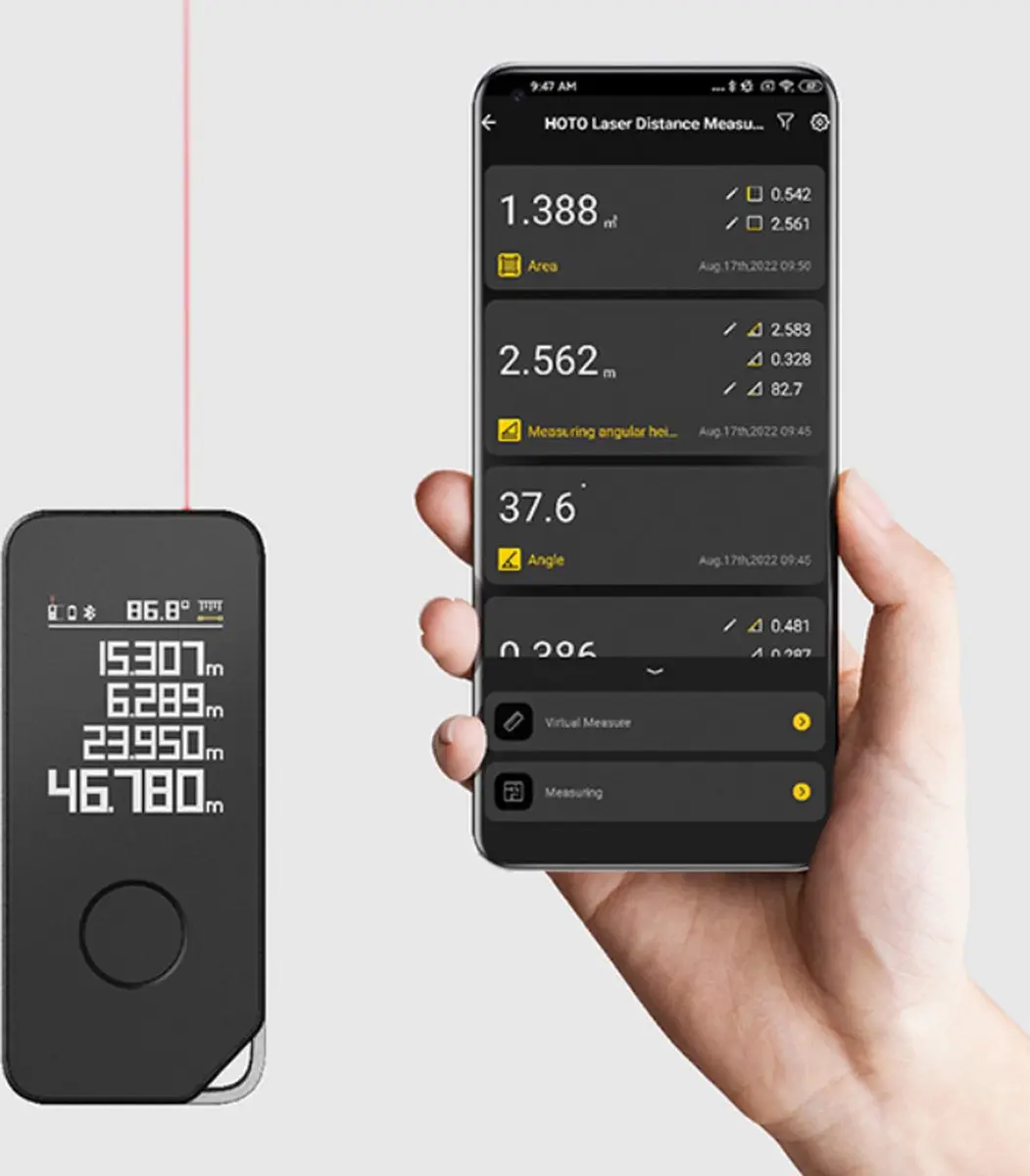 HOTO PRO Laserafstandsmeter 50m HTE0025GL - afbeelding 2 van 6
