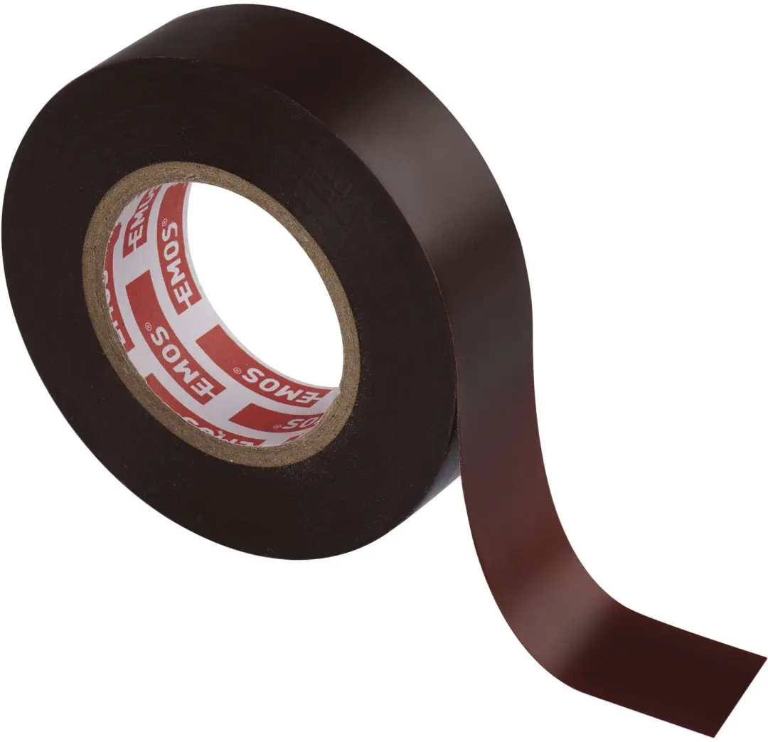 EMOS PVC-isolatietape 19mm/20m - Bruin - 10 stuks - afbeelding 4 van 6