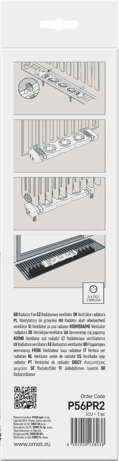 EMOS DUO Radiatorventilator P56PR2 - Wit - afbeelding 5 van 6