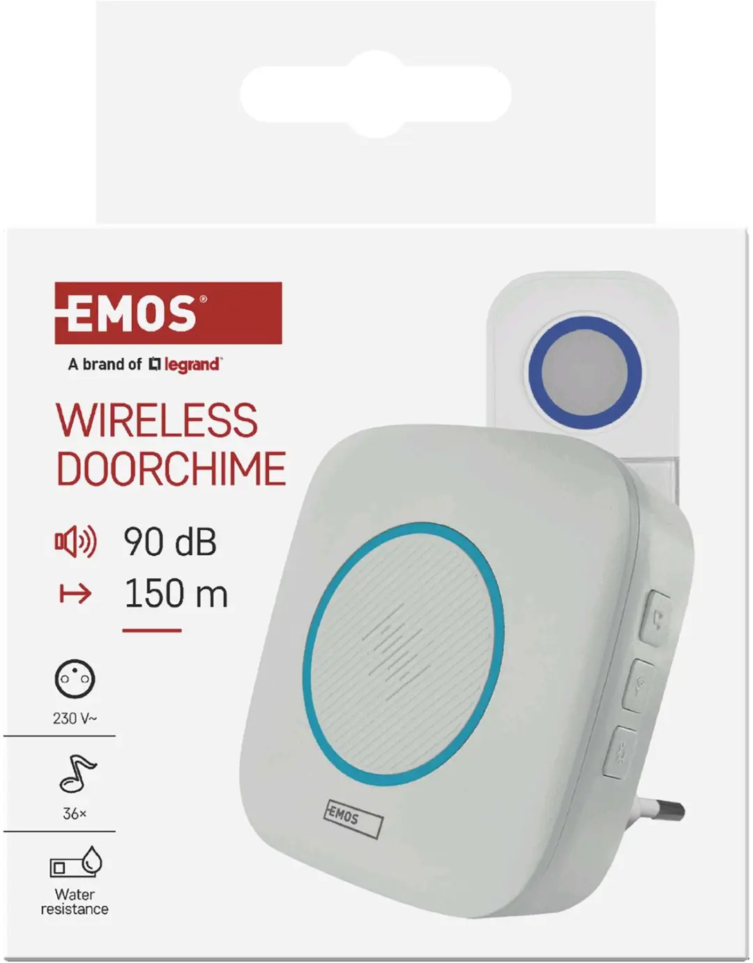 EMOS P5737 Draadloze Deurbel - Wit - afbeelding 6 van 6