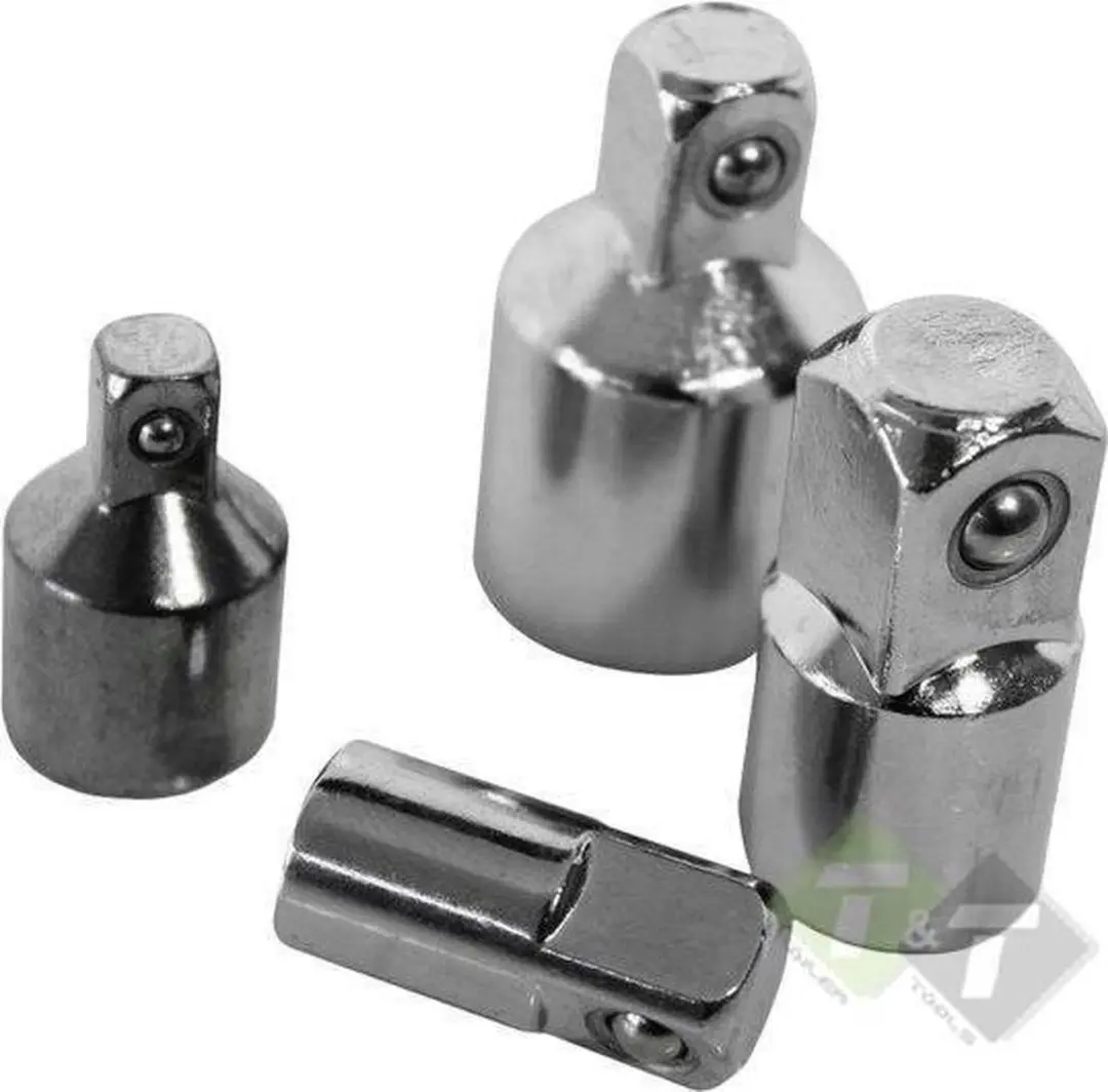 Benson 4-delige Dop-Adapter: 1/2" + 3/8" + 1/4" Verloop".