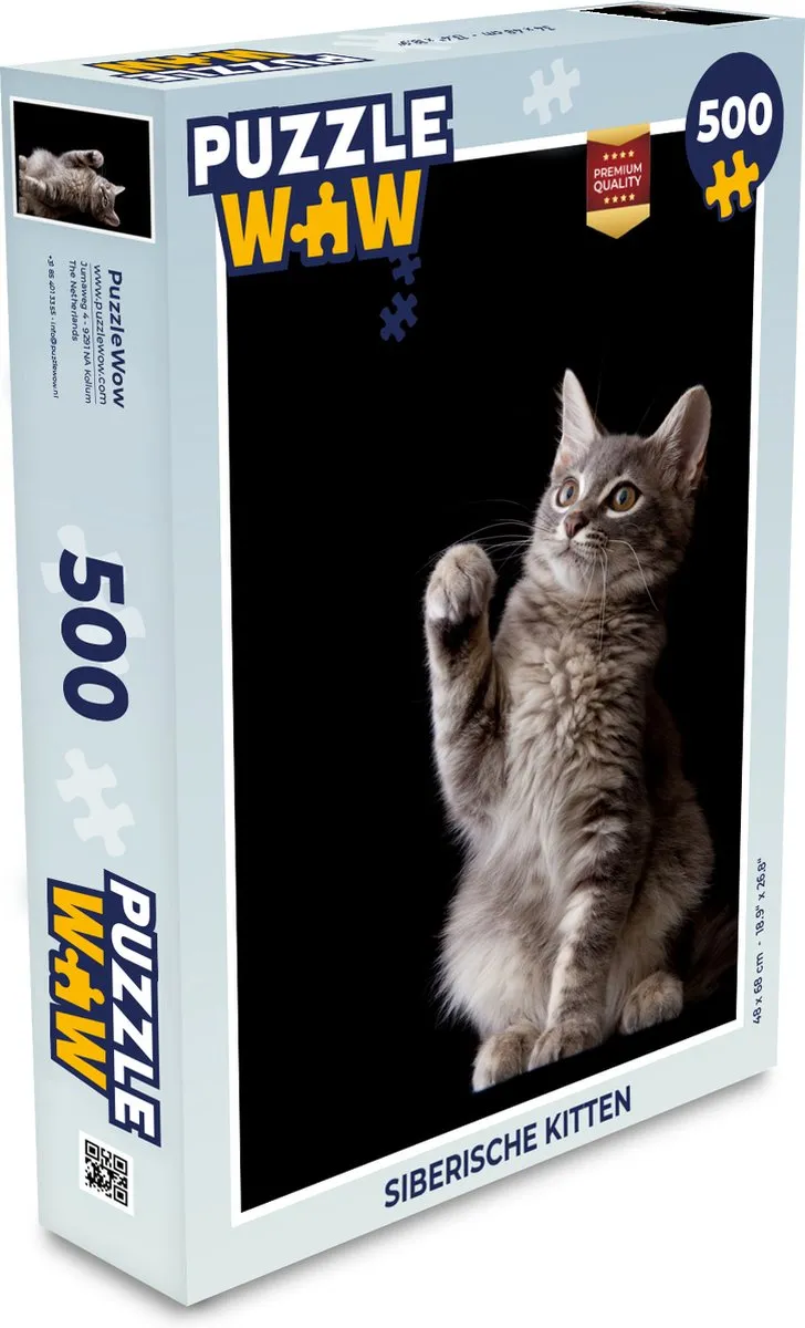 PuzzleWow Siberische Kitten Legpuzzel 500 Stuks