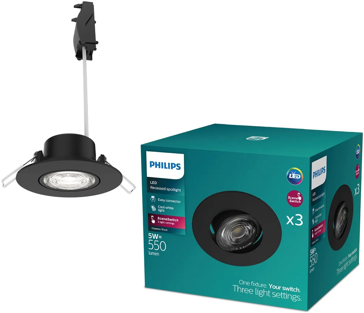 Philips Cilantro Inbouwspot 5W 3-pack