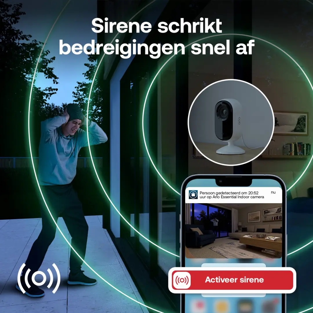 Arlo Essential3 VMC2270-100EUS HD binnencamera - 2-pack - Wit - afbeelding 3 van 6