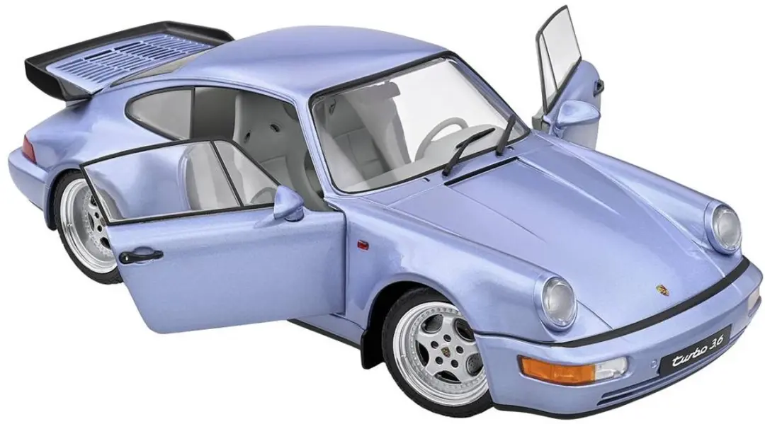 Solido Porsche 911 (964) Turbo 1990 Auto - 1:18 - Blauw - afbeelding 5 van 6