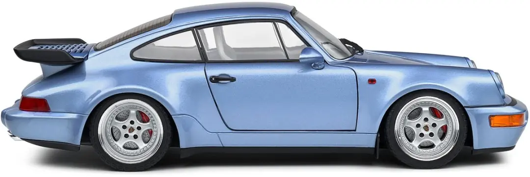 Solido Porsche 911 (964) Turbo 1990 Auto - 1:18 - Blauw - afbeelding 2 van 6