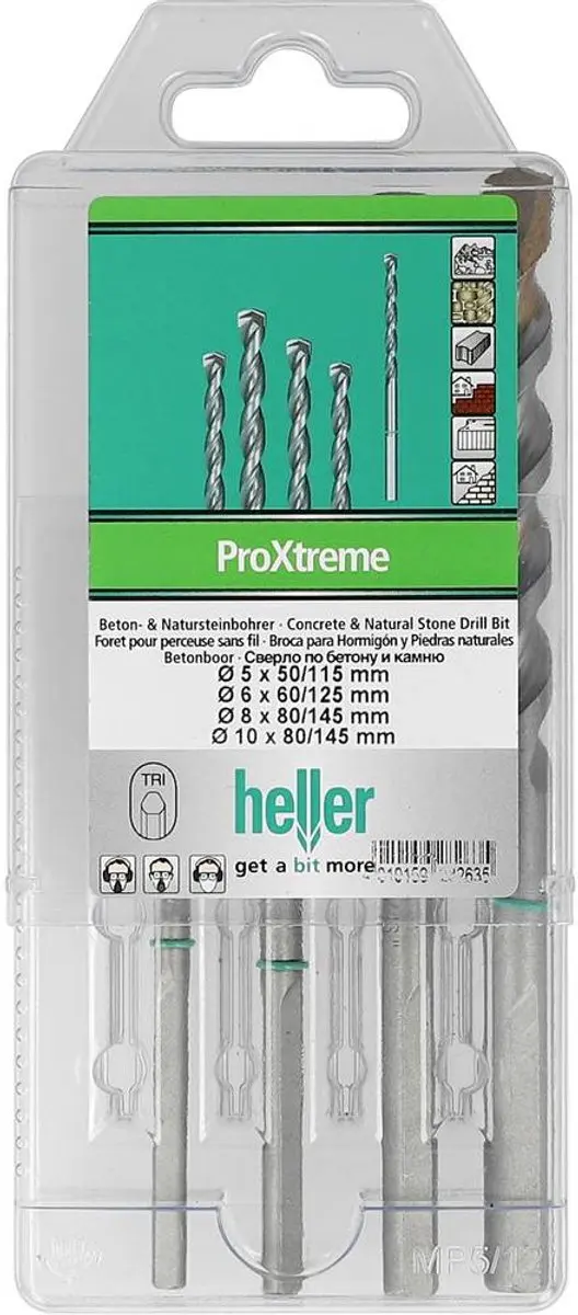 Heller ProXtreme 28263 5 Beton-spiraalboren - 4-delig - afbeelding 3 van 3