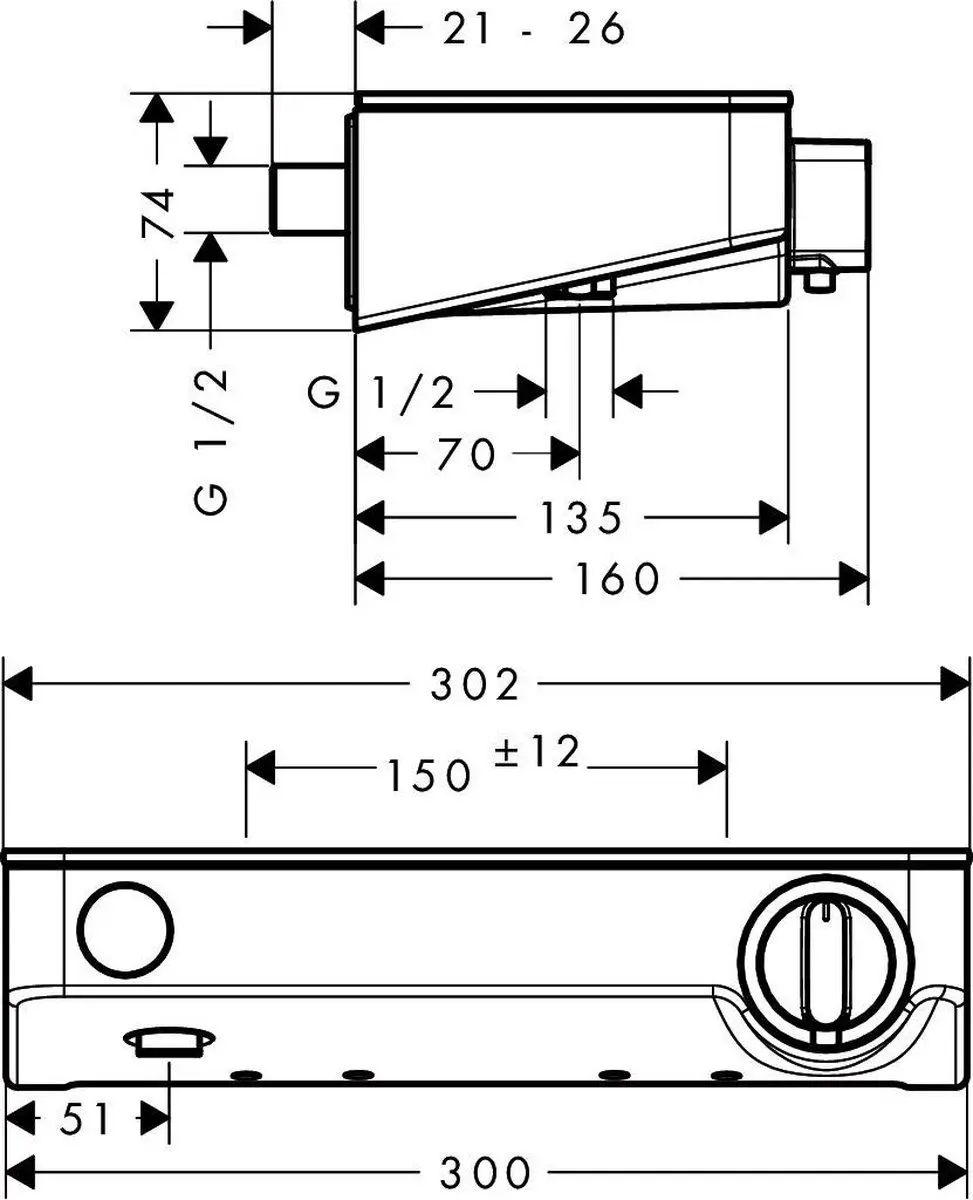 Hansgrohe ShowerTablet Select 300 13171000 Douchethermostaat - afbeelding 2 van 6