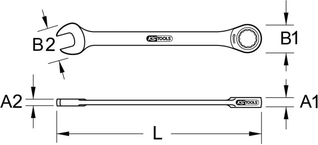 KS Tools 503.4213 Steek-ringratelsleutel 13 mm - afbeelding 3 van 5