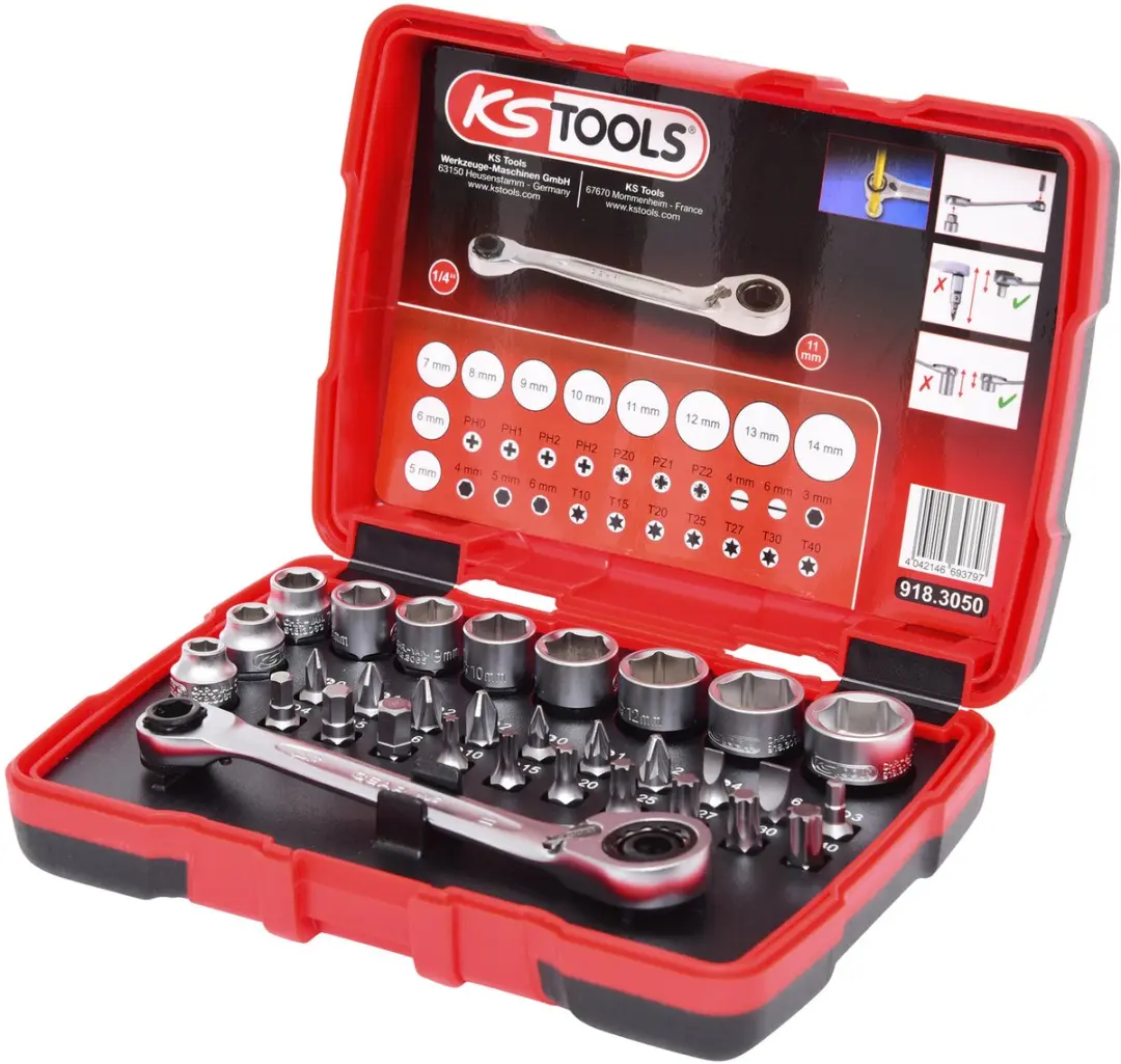 KS Tools 918.3050 Dopsleutelset 1/4" 31-delig - afbeelding 5 van 6