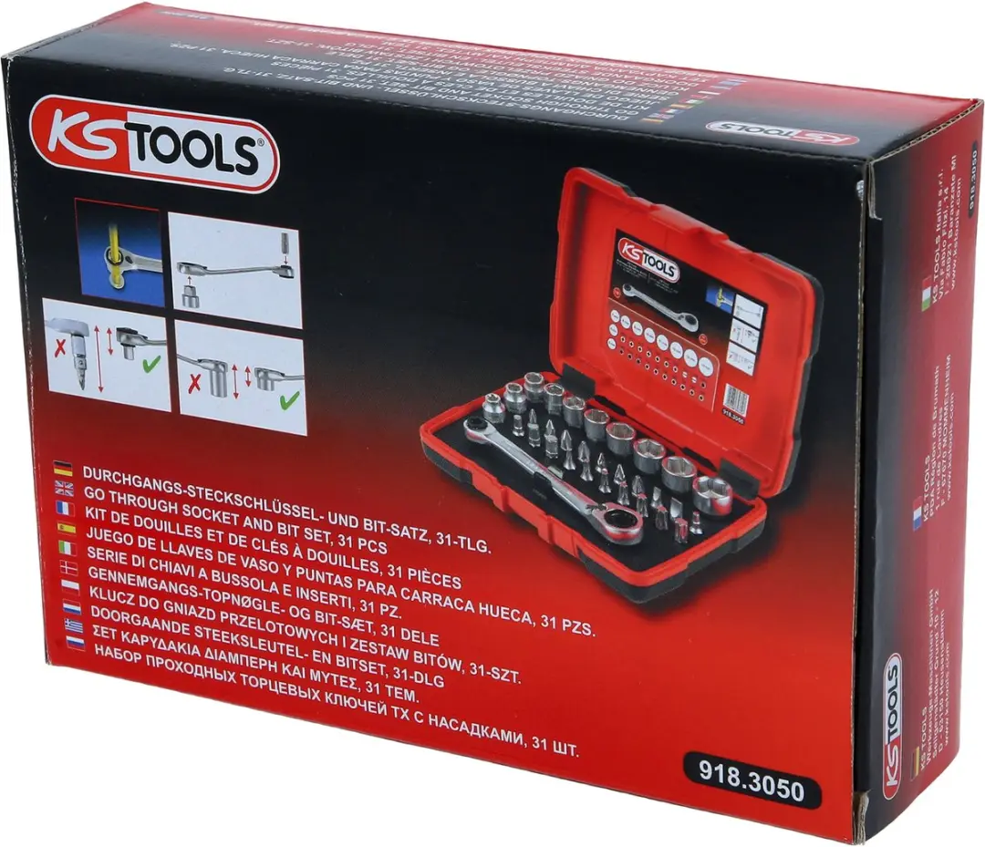 KS Tools 918.3050 Dopsleutelset 1/4" 31-delig - afbeelding 4 van 6