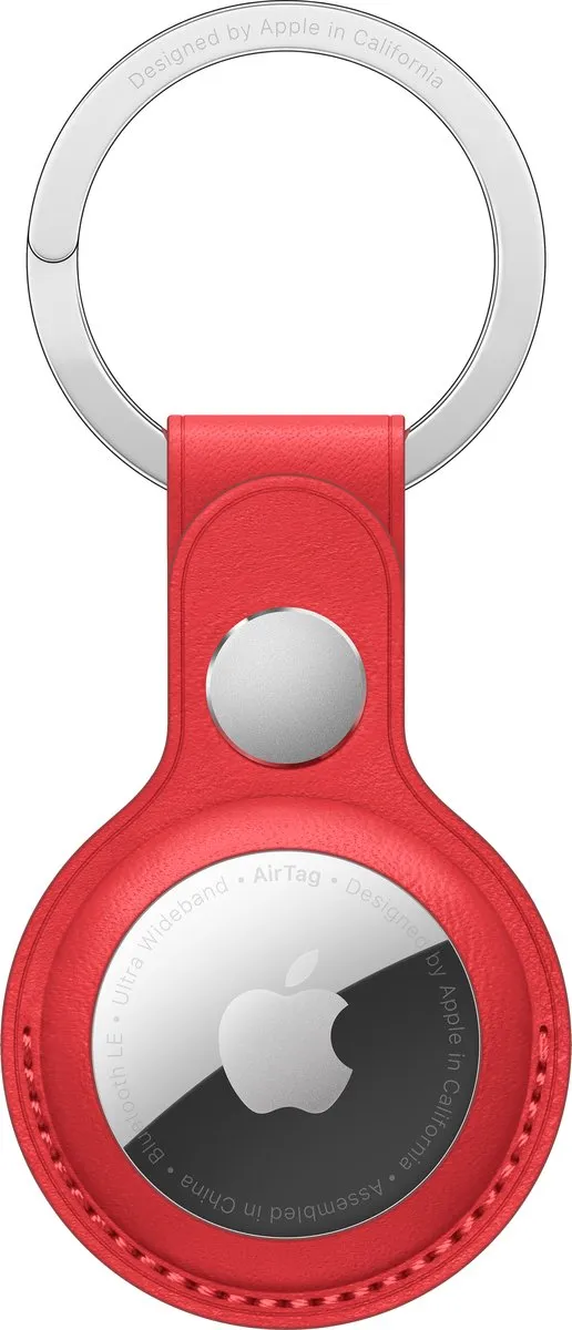 Apple AirTag Sleutelhanger - Leer Rood