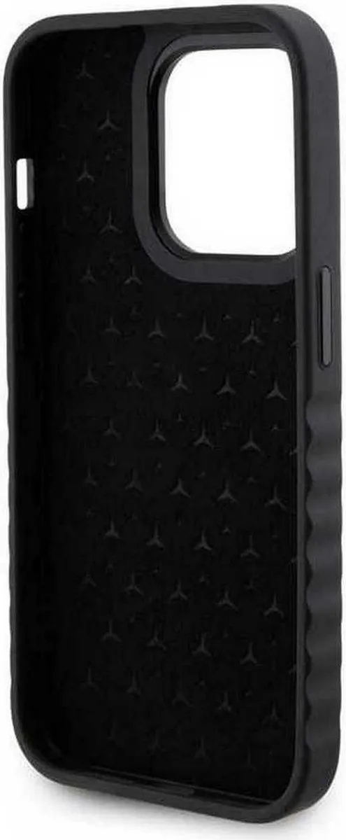 Mercedes-Benz Smooth Leather Hoesje iPhone 15 Pro - Zwart