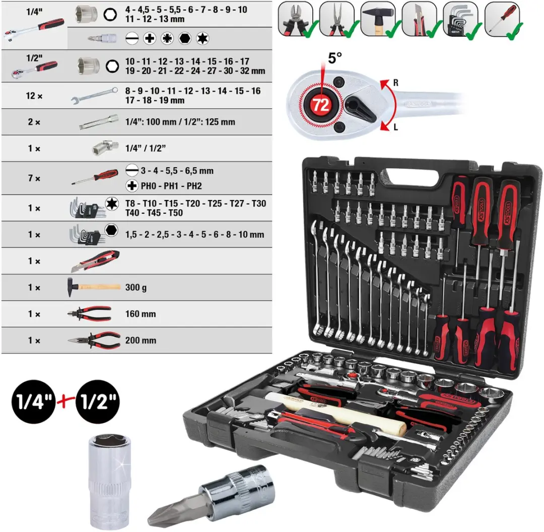 KS Tools CHROMEplus Gereedschapsset 97-delig 918.0797 - afbeelding 6 van 6